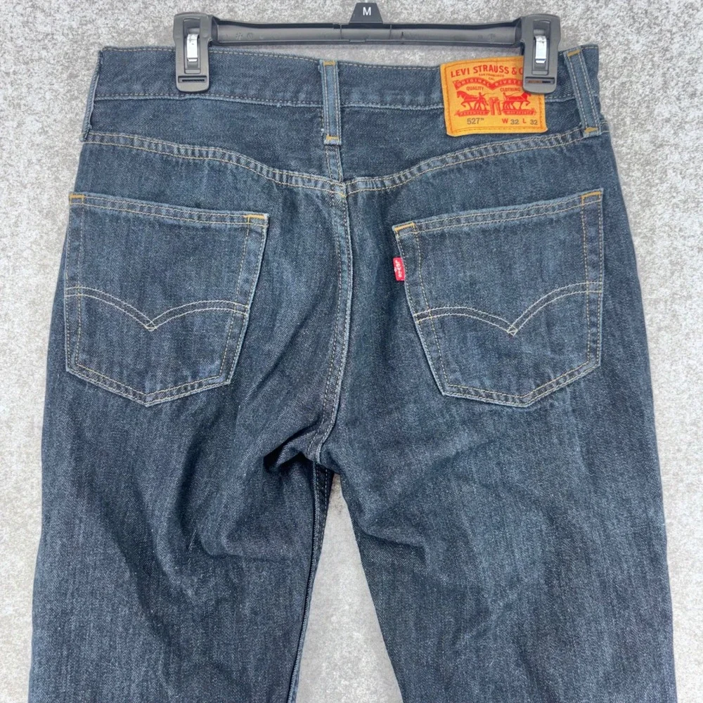 Levis 527 Slim Bootcut Jeans Mens 32x32 Dark Wash Indigo Denim 05527-4010
